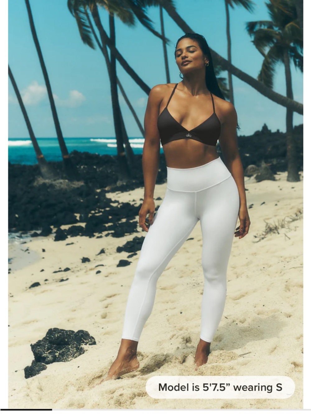 Alo Yoga White, High Waisted Leggings